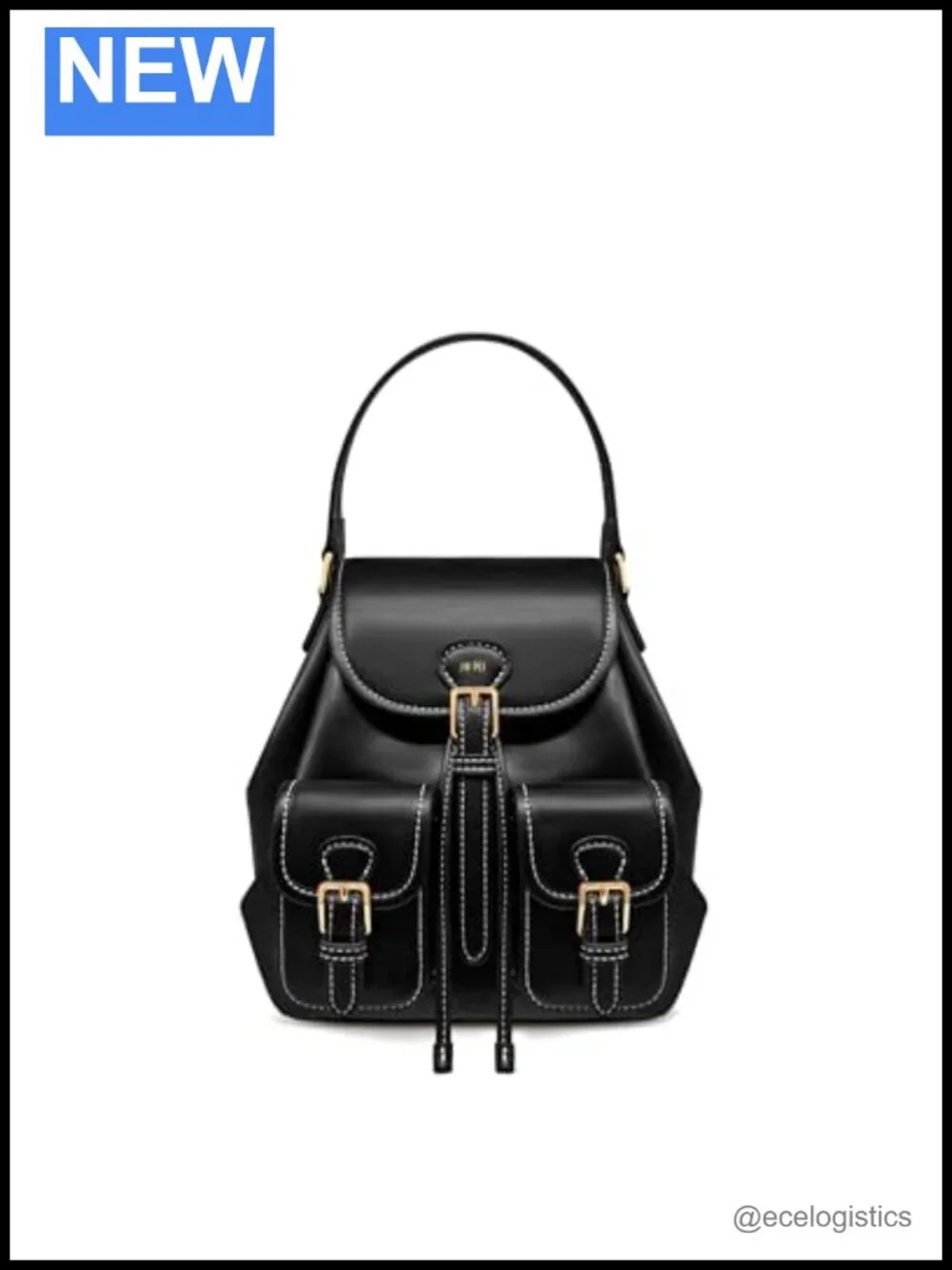 JW PEI Harper Vegan Leather Backpack with Buckle Pocket